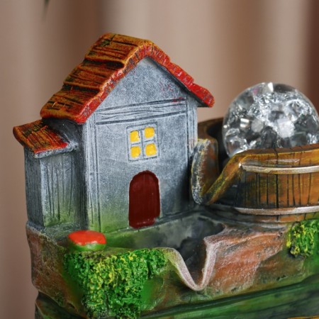 Fountain "House on Stones" 26x22.5 cm (with backlight)-1