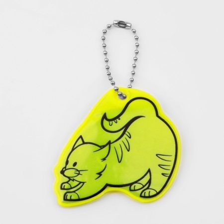 The reflective element "Cat Zhetushka", bilateral, 5.9 × 6 cm, color mix-2