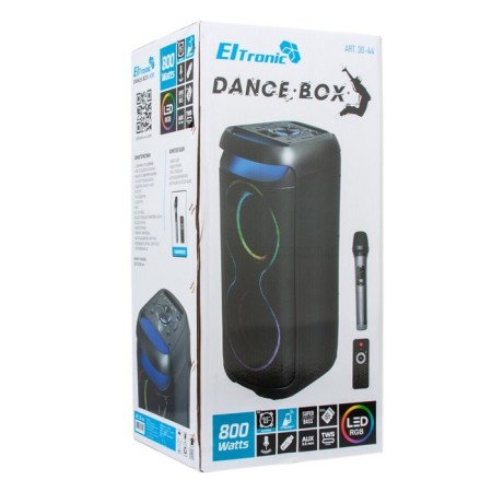Portable karaoke system Eltronic Dance Box 800 (30-44), 80 W, TWS, AUX, USB, BT, Black-14