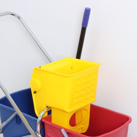 Two -wounded trolley cart, 46 liters, with spin, chrome frame-1