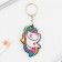 Key keychain wooden "unicorn" 5 x 6 cm