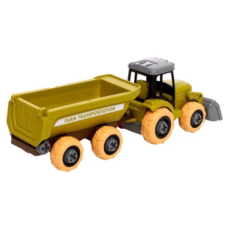 The designer of the screw "Tractor with 2 trailers", with a screwdriver, and accessories-9