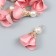 Decor for creativity Textile "Flower with pearls. Pink" set 10 pcs 2.5 cm