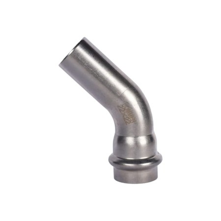Угольник однораструбный ROMMER RSS-0004-000022, ВПр-НПр, d=22 мм, 45°, пресс, нерж. сталь-3