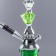 Hookah Flower Fields, 26 cm, 1 pipe and flask-shaw green, silver mine