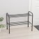 Shoe stand, 2 tiers, 65 × 32 × 48.5 cm, black color