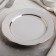 Montreal plate, d = 17.5 cm, white color with gold tap