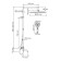 The shower system Wasserkraft A188.117.127.087.ch Thermo, tropical shower, thermostat, chrome