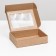 Boxing box, brown with a window, 21 x 15 x 5 cm