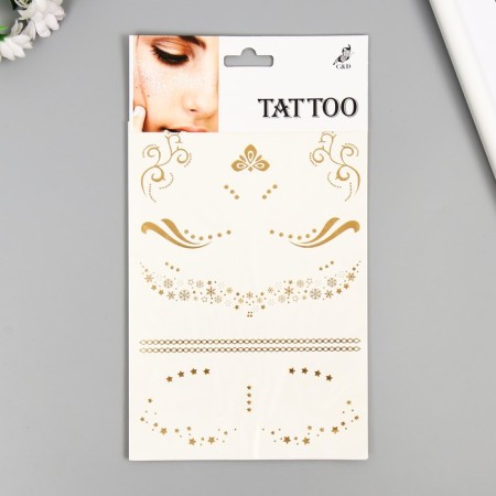 Tattoo on the body Gold "Freckle-Snings" 26x14.5 cm-2