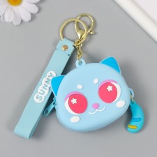 A keychain wallet with a carbine, strap silicone 