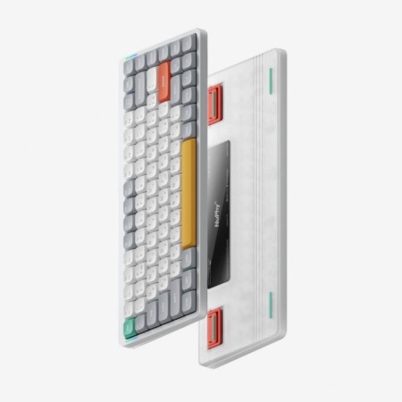 Wireless Mechanical Keyboard QMK Nuphy Air75V2 Ionic White, RGB, Hot SWAP, Blue SWI 108244