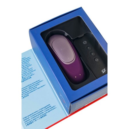 A multifunctional stimulator for steam Satiffyer Partner Double Fun, 9 cm, silicone, purple color-7