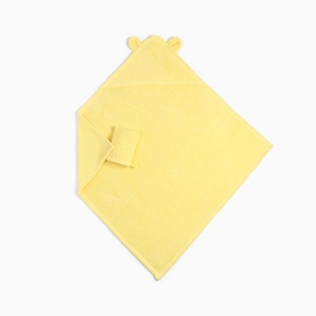 Set for bathing the crumb I (a corner towel 85*85 ± 2cm, towel 40*55cm, mittens) SV-yellow-1
