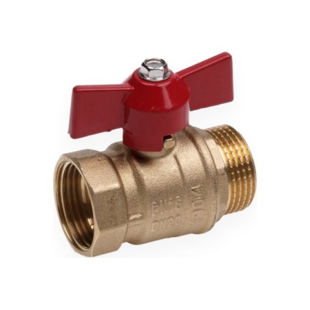 Aqualink 11b27p1, PN 16, internal/outer thread 1 ", butterfly, brass