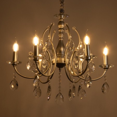 Vanessa chandelier 6he14 40W silver 64x64x100 cm-3