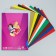 Cardboard Color, A4, 10 sheets, 10 colors, coated, one -sided, in a folder, 240 g/m², princesses