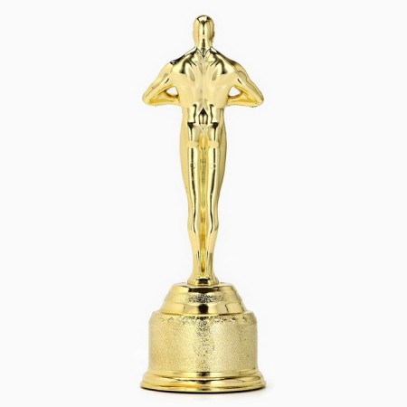Men's reward figure “About God, what a man”, Oscar, plastic, 18.5 x 6.3 cm.-3