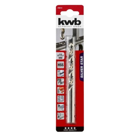Metal drill KWB Silver Star, 11x142 mm, sharpening angle 135 °, stal HSS-G-1