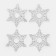 Set for the decor of the glasses "Snowflake", 4 pcs, centers, 6.5 cm, 100% p/e, felt