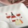 Ceramic dish with a teenerian “Wine”, 18.6 x 17.5 x 4 cm, white color