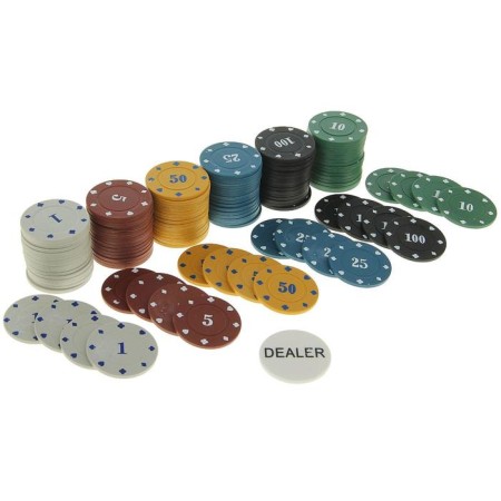 Poker, set for the game (maps 2 decks, chips 120 pcs.), With a face value, 40 x 60 cm-3