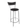Baric chair with soft back, black