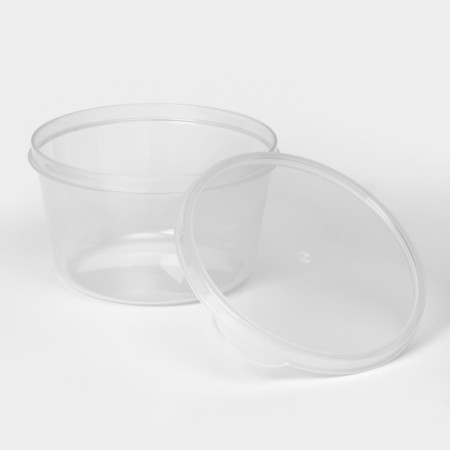 Container of food shade, 500 ml, d = 11.5 cm, h = 7 cm, round, transparent-1