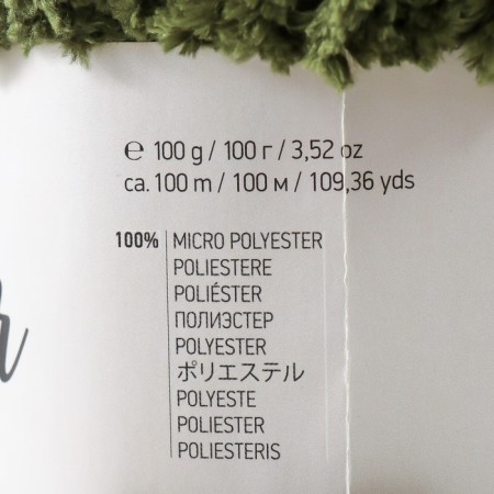 Yarn "Fable Fur" 100% micropoliester 100m/100g (982 asparagus)-3