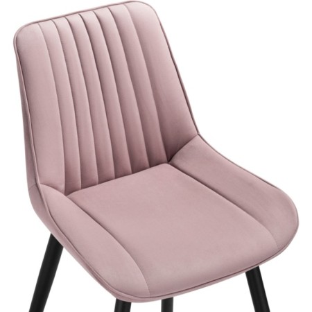Stew Metall/velor, black/pink 50x56x82 cm stool-4