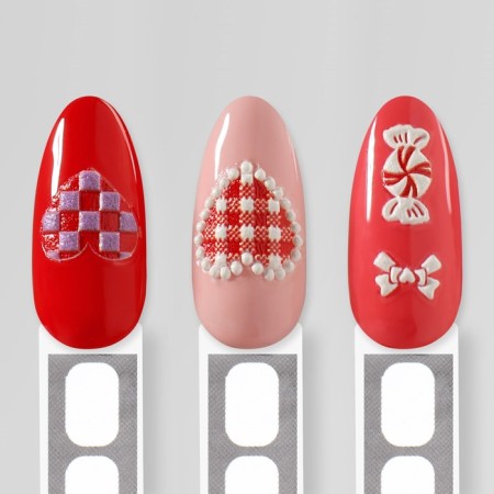 Nail stickers 8*6cm heart Z-A1160 red/Bel/Rozov Match-2