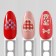 Nail stickers 8*6cm heart Z-A1160 red/Bel/Rozov Match