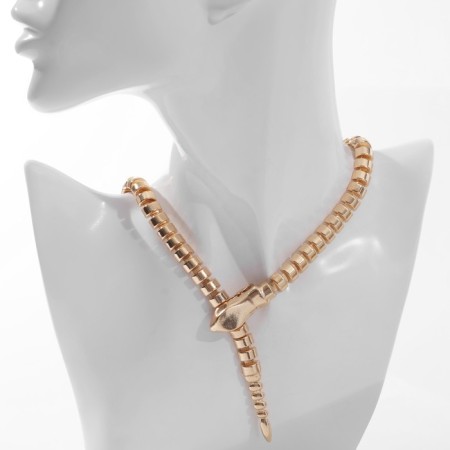 Neck metal "Snake" Zastzhka-Pravka, Color Gold, 48 cm