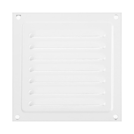 Ventilation grate Zein luxury RM1212, 125 x 125 mm, with a grid, metal, white-3