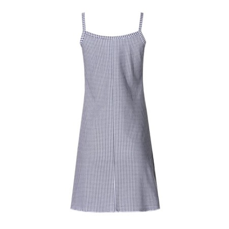 Night shirt female, white-blue color/Print cage, size 52-8
