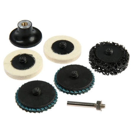 A set of tundra circles, coral, 2 felt, 2 petal, 50 mm, with an adapter, 6 pcs.-1