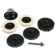 A set of tundra circles, coral, 2 felt, 2 petal, 50 mm, with an adapter, 6 pcs.