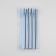 Lightning "Spiral", No. 3, insoluble, with a reflective strip, castle machine, 18 cm, blue color