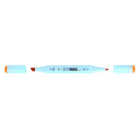 A set of art markers 12 colors Lorex "Simple Base", bilateral, tip: bullet (2.0 mm) and beveled (6.0 mm), alcohol-6