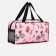 Cosmetic bag on a zipper, with a grid, pink color