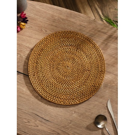 Rug -launched lane round rattan, 30x30x0.5 cm-1
