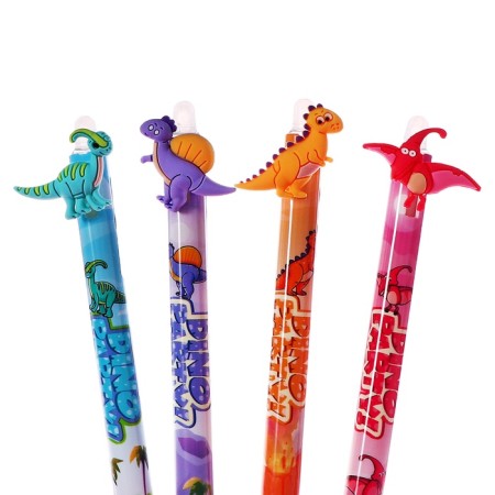 Gel pen 0.5 mm, with erased ink, blue, barcode on a piece, mix dinosaurs-4