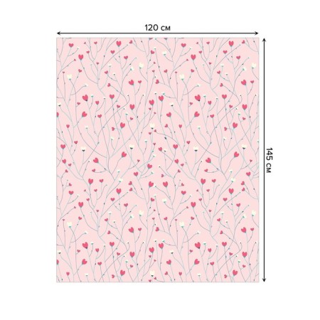 Tables on the table "Blooming love", rectangular, oxford, size 120x145 cm-1