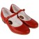 Folk women's shoes, insole length 21.5 cm, red color