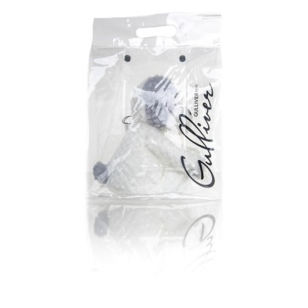 Soft toy Gulliver puppy, white-gray color, 28 cm-2