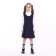 School sundress for girls, blue color, height 122