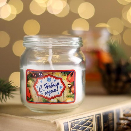 Aromatic candle in the Bank "Winter Jasmine", 6.4x6 cm