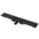 Supporting groove Alcadrain Apz101black-850, with thresholds, 850 mm, black matte