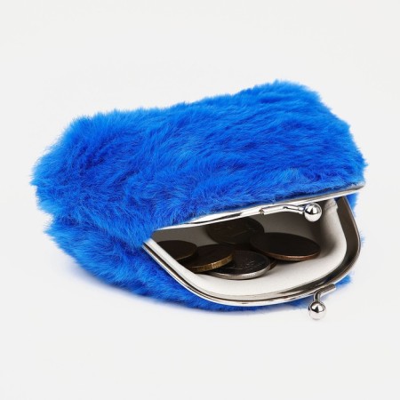 Women's wallet on the farmar, blue color-1