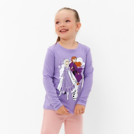 Long sleeve T-shirt "Cold Heart", Disney, height 122-128, lilac-5